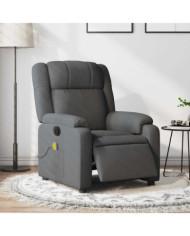 Fauteuil inclinable de massage électrique gris foncé tissu | Mobilier & Déco