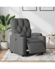 Fauteuil inclinable électrique Gris foncé Tissu | Mobilier & Déco