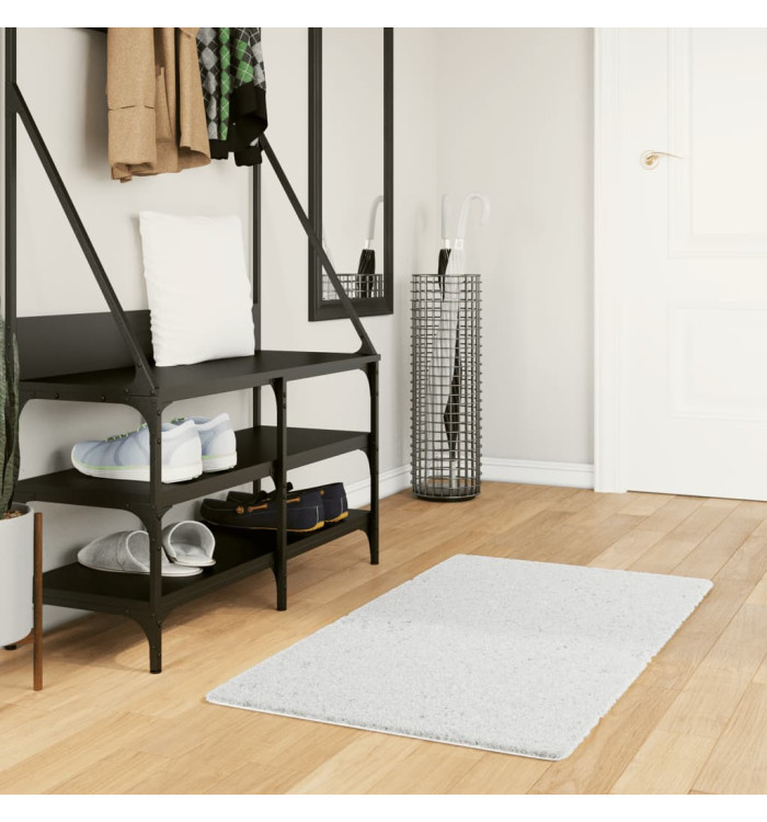 Tapis OVIEDO à poils courts gris 60x110 cm | Mobilier & Déco