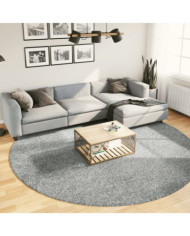 Tapis shaggy PAMPLONA poils longs moderne vert Ø 280 cm | Mobilier & Déco