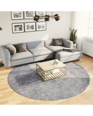 Tapis shaggy PAMPLONA poils longs moderne bleu Ø 240 cm | Mobilier & Déco