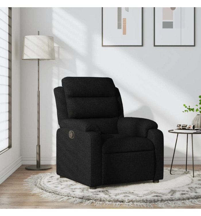 Fauteuil inclinable Noir Tissu | Mobilier & Déco