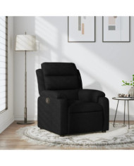 Fauteuil inclinable Noir Tissu | Mobilier & Déco