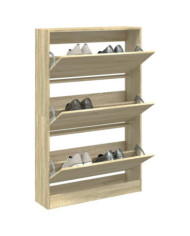 Armoire à chaussures chêne sonoma 80x21x125,5cm bois ingénierie | Mobilier & Déco