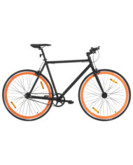 Vélo à pignon fixe noir et orange 700c 59 cm | Mobilier & Déco