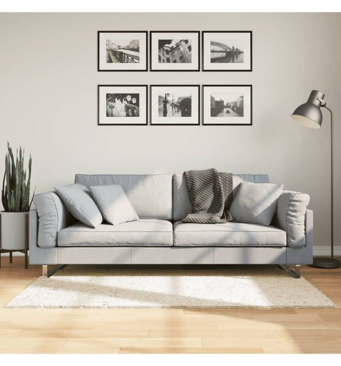 Tapis OVIEDO à poils courts beige 80x150 cm | Mobilier & Déco
