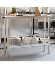 Table de travail de cuisine 110x30x85 cm acier inoxydable | Mobilier & Déco