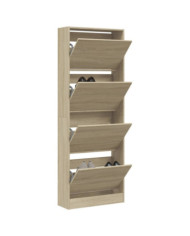 Armoire à chaussures chêne sonoma 60x21x163,5cm bois ingénierie | Mobilier & Déco