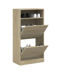 Armoire à chaussures chêne sonoma 60x34x116cm Bois d'ingénierie | Mobilier & Déco