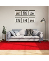 Tapis OVIEDO à poils courts rouge 160x230 cm | Mobilier & Déco