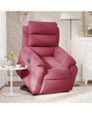Fauteuil inclinable de massage électrique rouge bordeaux | Mobilier & Déco