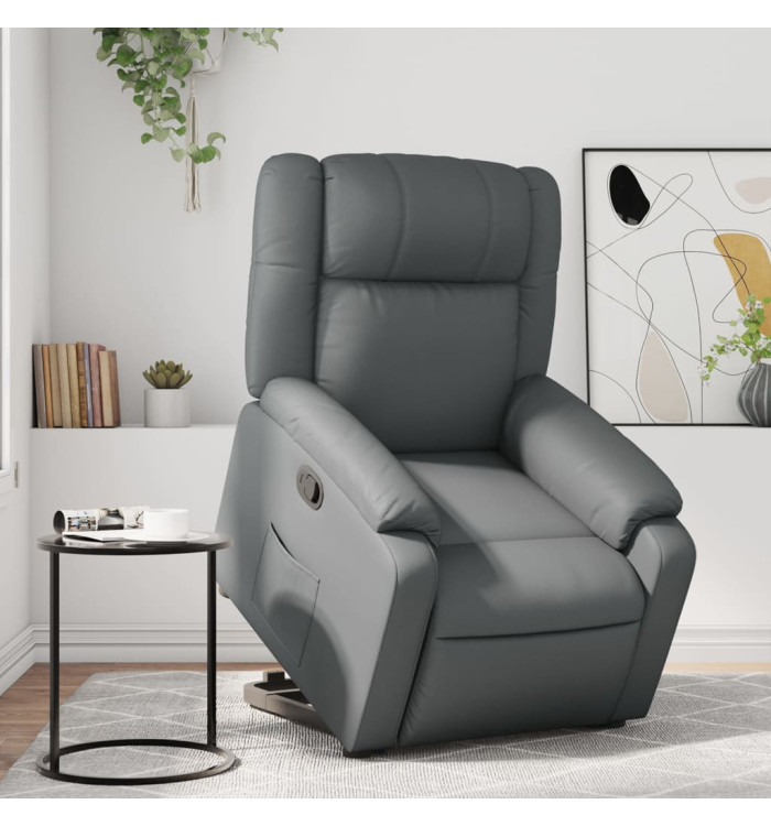 Fauteuil inclinable Gris Similicuir | Mobilier & Déco