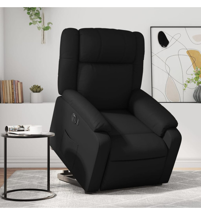 Fauteuil inclinable électrique noir similicuir | Mobilier & Déco