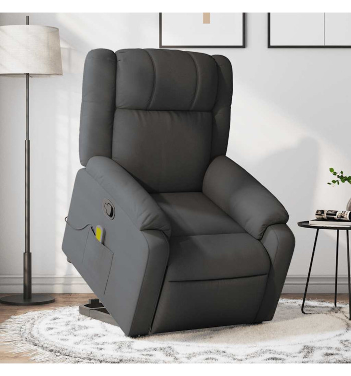 Fauteuil de massage inclinable Gris foncé Tissu | Mobilier & Déco