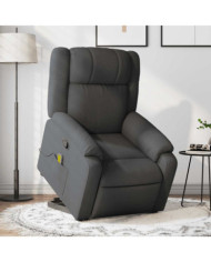 Fauteuil de massage inclinable Gris foncé Tissu | Mobilier & Déco