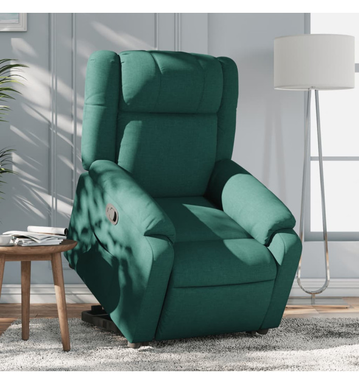 Fauteuil inclinable vert foncé tissu | Mobilier & Déco