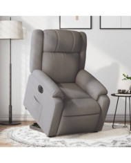 Fauteuil inclinable électrique taupe tissu | Mobilier & Déco