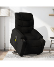 Fauteuil de massage inclinable Noir Tissu | Mobilier & Déco