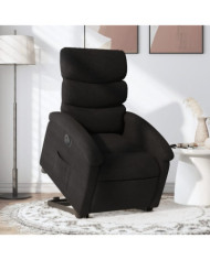 Fauteuil inclinable électrique noir tissu | Mobilier & Déco