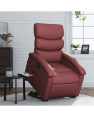 Fauteuil inclinable Rouge bordeaux Similicuir | Mobilier & Déco