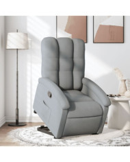 Fauteuil inclinable Gris clair Tissu | Mobilier & Déco