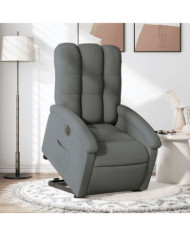 Fauteuil inclinable électrique gris foncé tissu | Mobilier & Déco