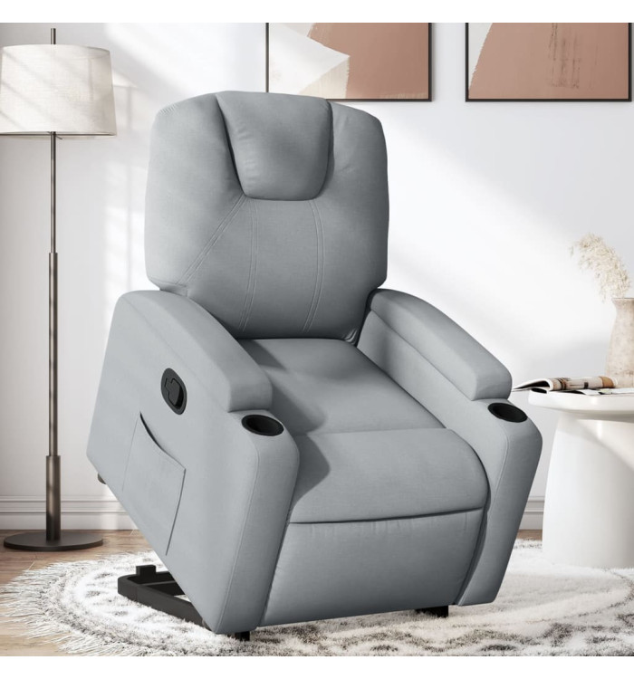 Fauteuil inclinable Gris clair Tissu | Mobilier & Déco