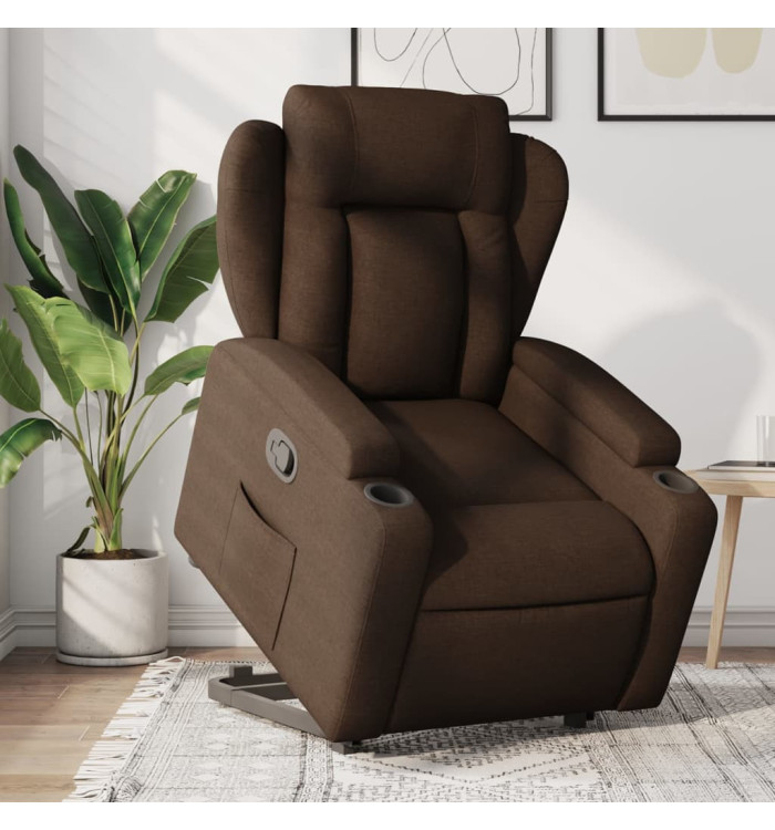 Fauteuil inclinable Marron Tissu | Mobilier & Déco