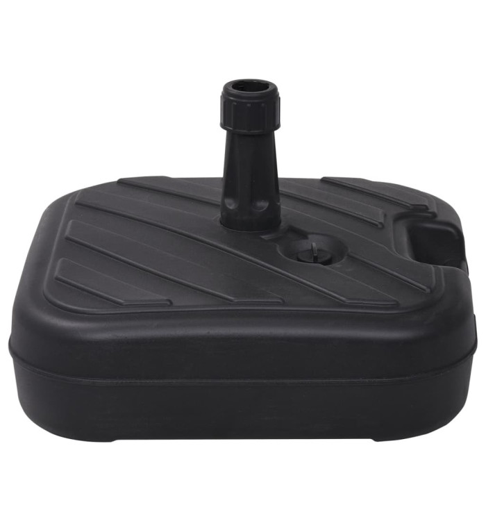 Socle de parasol Rempli de sable/d'eau 24 L Noir | Mobilier & Déco
