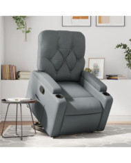 Fauteuil inclinable Gris Similicuir | Mobilier & Déco