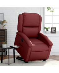 Fauteuil inclinable Rouge bordeaux Similicuir | Mobilier & Déco