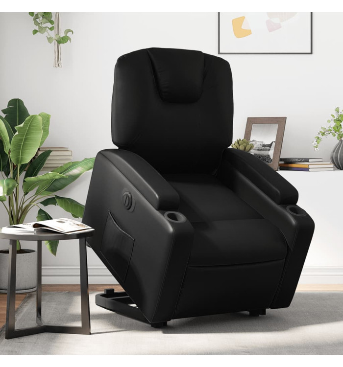 Fauteuil inclinable électrique noir similicuir | Mobilier & Déco