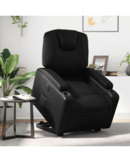 Fauteuil inclinable électrique noir similicuir | Mobilier & Déco