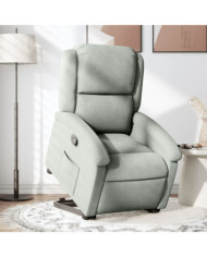 Fauteuil inclinable Gris clair Velours | Mobilier & Déco