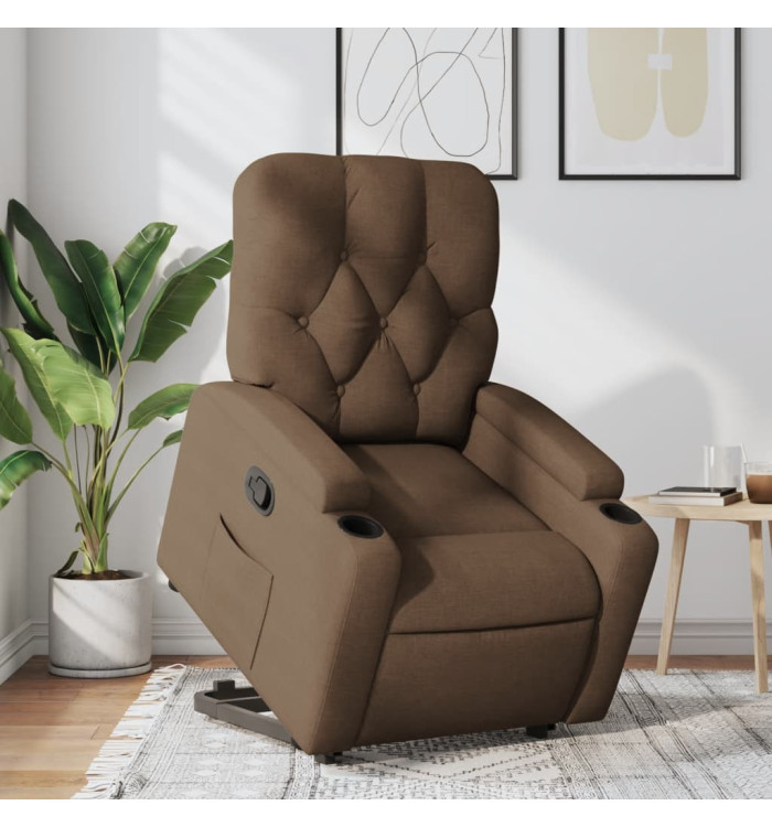 Fauteuil inclinable Marron Tissu | Mobilier & Déco