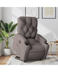 Fauteuil inclinable électrique taupe tissu | Mobilier & Déco