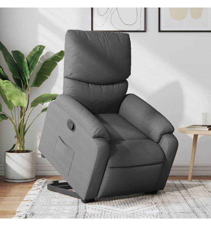 Fauteuil inclinable Gris foncé Tissu | Mobilier & Déco