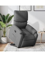 Fauteuil inclinable Gris foncé Tissu | Mobilier & Déco