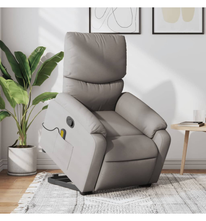 Fauteuil inclinable de massage Taupe Tissu | Mobilier & Déco