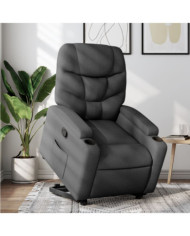 Fauteuil inclinable Gris foncé Tissu | Mobilier & Déco