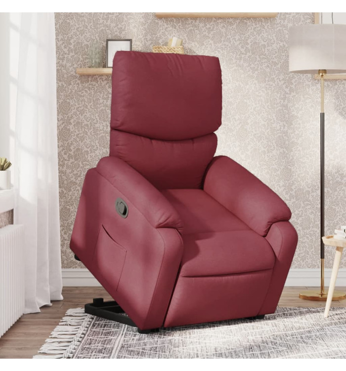 Fauteuil inclinable rouge bordeaux tissu | Mobilier & Déco