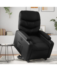 Fauteuil inclinable électrique noir similicuir | Mobilier & Déco
