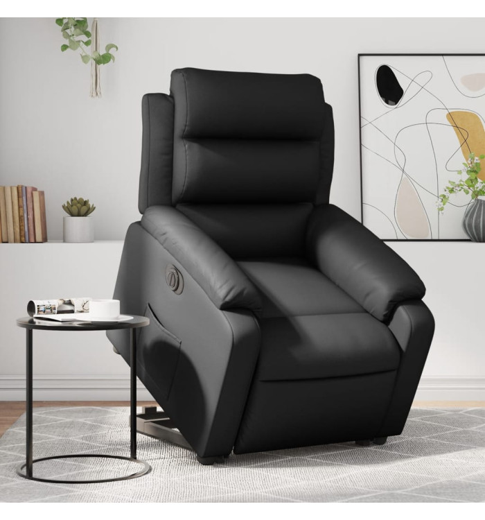 Fauteuil inclinable électrique noir similicuir | Mobilier & Déco