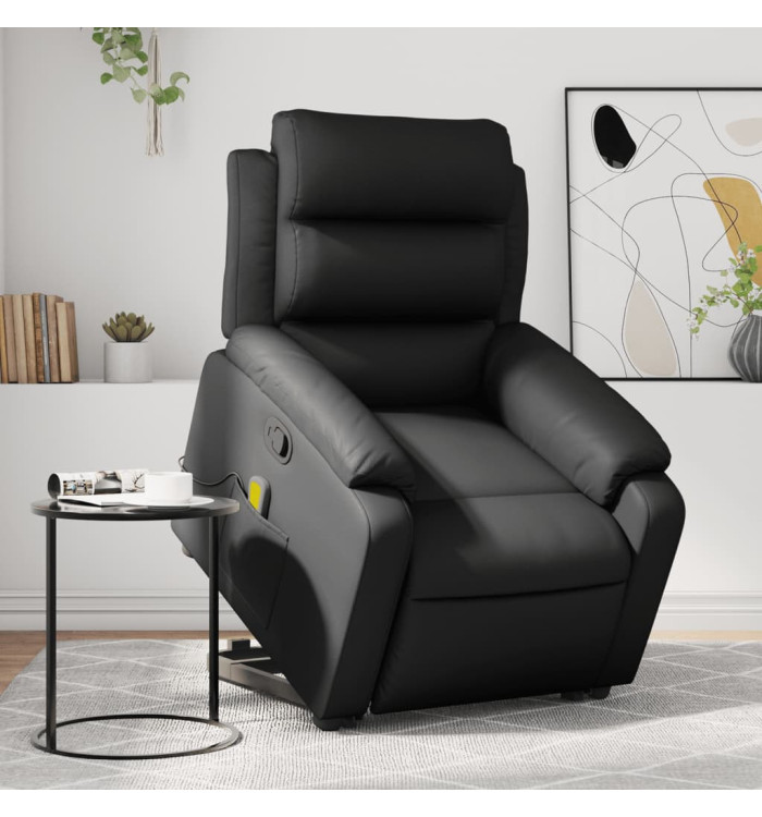 Fauteuil inclinable de massage Noir Similicuir | Mobilier & Déco