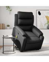Fauteuil inclinable de massage Noir Similicuir | Mobilier & Déco