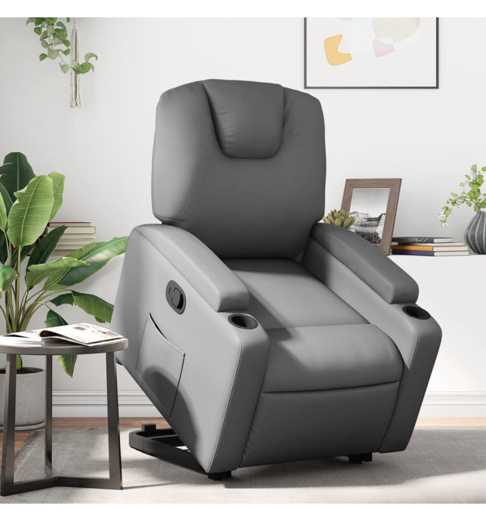 Fauteuil inclinable Gris Similicuir | Mobilier & Déco