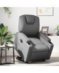 Fauteuil inclinable Gris Similicuir | Mobilier & Déco
