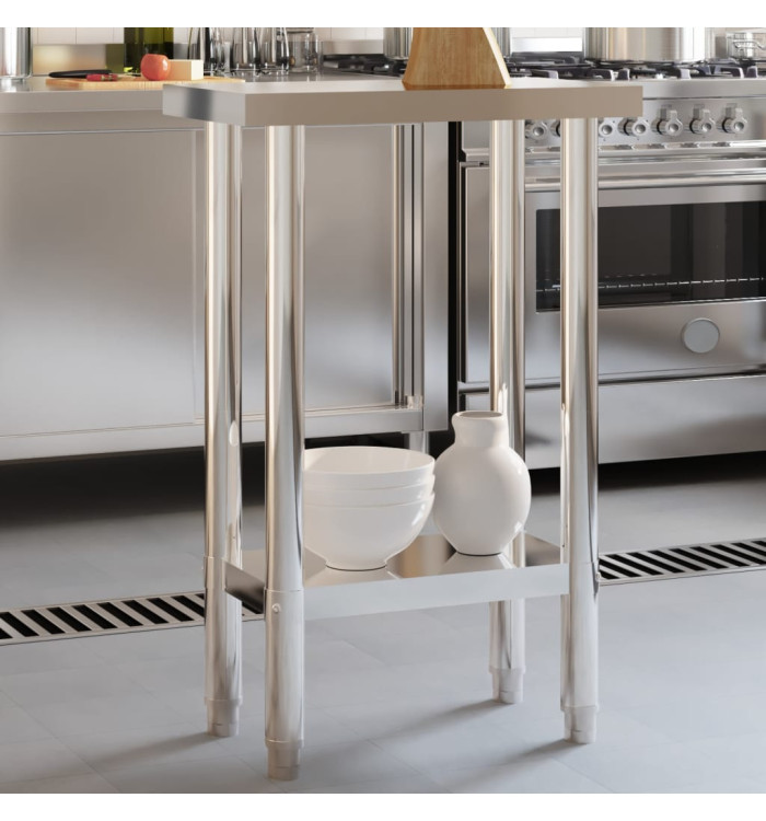 Table de travail de cuisine 55x30x85 cm acier inoxydable | Mobilier & Déco