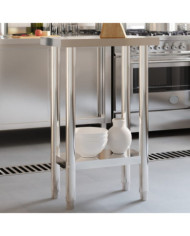 Table de travail de cuisine 55x30x85 cm acier inoxydable | Mobilier & Déco