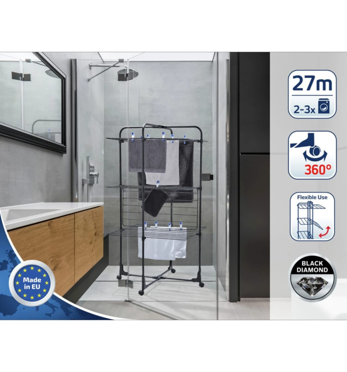 Leifheit Séchoir à linge Classic Tower 270 noir | Mobilier & Déco